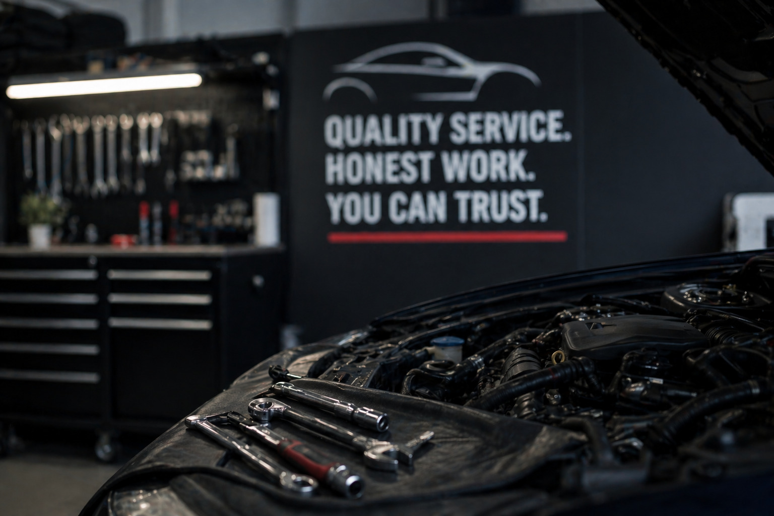 Quality service, honest work you can trust — professional mechanic shop